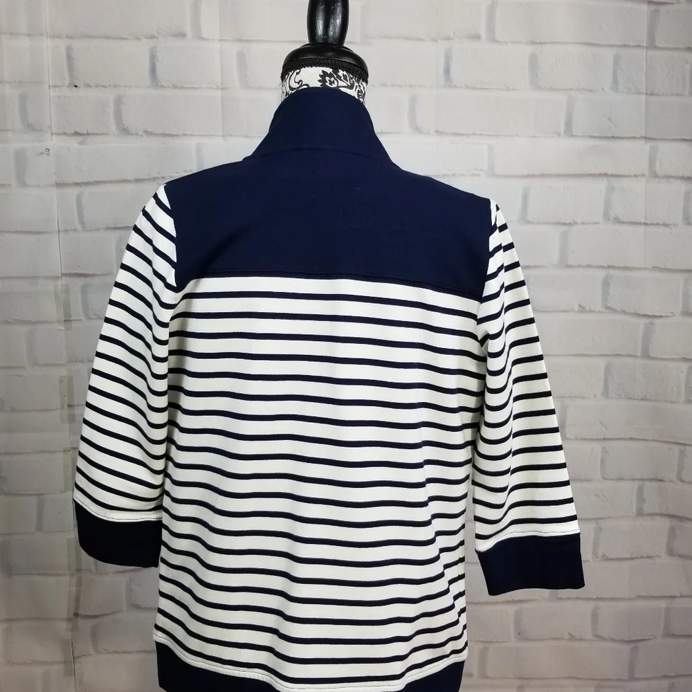 Denim &co jacket set sz xxs stretch knit pockets